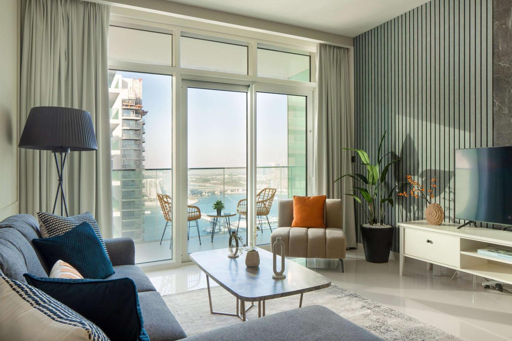 Silkhaus Palm View 1Bdr With Private Beach In Emaar Beachfront Дубай Екстериор снимка
